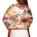 Digital Printed And Brushed 100% Pashmina Double Layer Silk Shawls And Scarves Pashmina